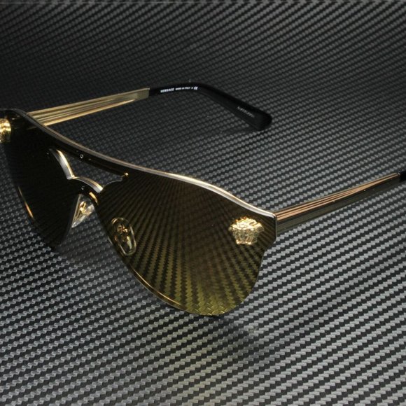 Womens Versace Gold Brown Sunglasses! NEW!